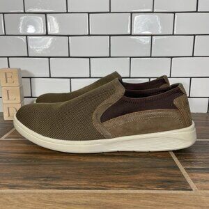 Rockport Caldwell Twin Gore Shoes Mens Size 11 Wide Brown Tan Casual Slip On